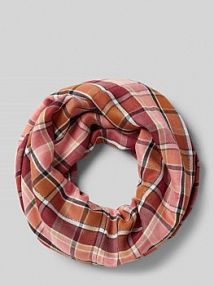 Szal kominowy z mieszanki modalu ze wzorem w kratę s.Oliver RED LABEL czerwony damski EAN Loop Karo 10