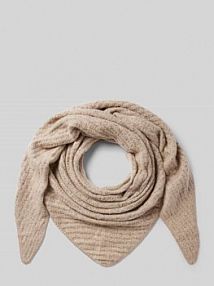 Szal trójkątny z dzianinowym wzorem s.Oliver RED LABEL beżowy damski EAN 2158718