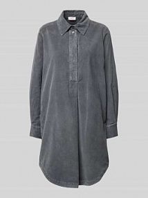 Sukienka koszulowa o kroju relaxed fit z drobnego sztruksu z bocznymi, wpuszczanymi kieszeniami s.Oliver RED LABEL szara EAN BP HBK Cord 10