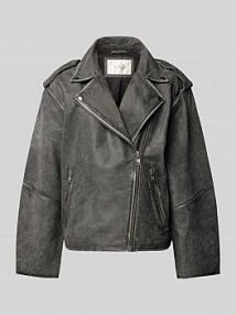 Kurtka z czystej skóry jagnięcej model MAYA YAS szara damska EAN 26035783