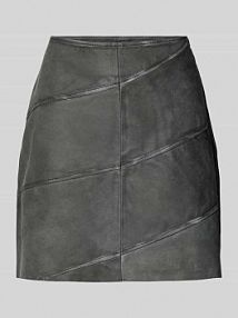 Spódnica mini zapinana na guzik i zamek błyskawiczny model MAYA YAS szara EAN 26035810