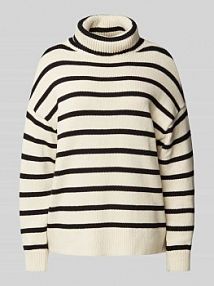 Golf o kroju oversized z bawełny model QUEENIE Only biały damski EAN 15327636