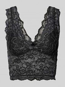 Stanik z miękkiej koronki model CHLOE Only czarny EAN Lurex Lace Brale
