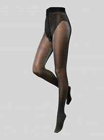 Rajstopy z dzianiny damskie JOOP! Collection;Dopasowany krój;Detal z logo;Elastyczny pas;Szwy działowe czarne EAN J68803