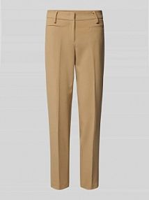 Spodnie materiałowe o kroju slim fit z kieszeniami z wypustką model Annalena MAC beżowe damskie EAN 139340100