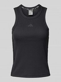 Top z efektem prążkowania ADIDAS SPORTSWEAR czarny damski EAN Rib Performance