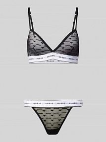 Biustonosz trójkątny i stringi model LISA Guess czarne EAN O5RG05KCMT0