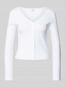 Bluzka z długim rękawem i listwą guzikową Levis biała damska EAN A87830000