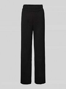 Spodnie materiałowe z elastycznym pasem model ALISA YAS czarne damskie EAN 26028051