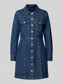 Sukienka jeansowa z kieszeniami z patką na piersi model FLYNN Levis niebieska EAN A75920000