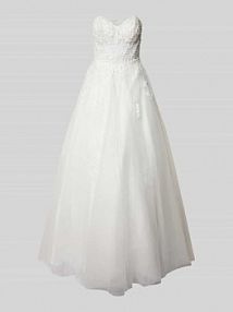 Suknia ślubna z dekoltem w kształcie serca luxuar biała EAN 9144-P