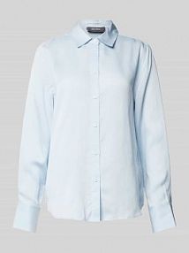 Bluzka koszulowa o kroju regular fit z mankietami model Kether Tenc MOS MOSH niebieska damska EAN 167230