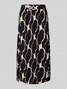 Spódnica plisowana o kroju regular fit z zaznaczoną sprzączką paska z metalu s.Oliver BLACK LABEL czarna EAN Plisseerock Kett