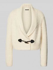 Kardigan z połami Zero biały EAN Hairy Duffle Cro