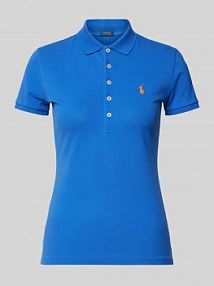 Koszulka polo z czystej bawełny z wyhaftowanym logo model JULIE Polo Ralph Lauren niebieska damska EAN 211870245