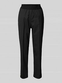 Spodnie materiałowe o kroju tapered fit w kant model Maron BRAX czarne damskie EAN 75-9208 09918020