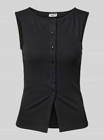 Top z listwą guzikową model AJA Noisy May czarny damski EAN 27035361