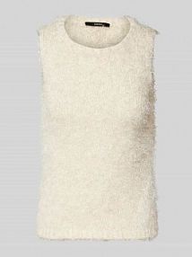 Top z dzianiny z frędzlami model Taulini someday beżowy damski EAN Feather Yarn Shi