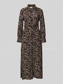 Długa sukienka z listwą guzikową model LOVY FREE/QUENT czarna EAN 204765