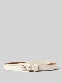 Pasek skórzany ze sprzączką Vanzetti biały damski EAN 15 mm belt, silv