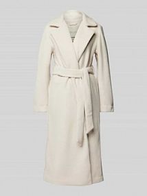 Płaszcz z wiązanym paskiem model RIGGO FREE/QUENT biały damski EAN 205044