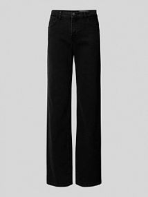 Jeansy z szeroką nogawką i 5 kieszeniami model YOLANDA Noisy May czarne damskie EAN 27029317