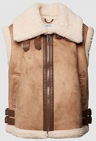 Kamizelka ze sprzączkami model Lono EDITED beżowa damska EAN Vest shearling A