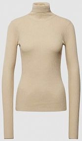 Golf z fakturowanym wzorem model RONELLA By Malene beżowy damski EAN Q71805011