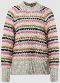 Sweter z dzianiny z okrągłym dekoltem Esprit szary damski EAN 103EE1I317