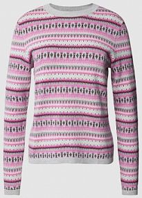 Sweter o normalnym kroju z prążkowanymi wykończeniami Esprit szary damski EAN 103CC1I304