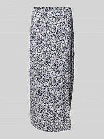 Spódnica midi z kwiatowym wzorem model PIPER Only granatowa EAN Fid Midi Slit Un
