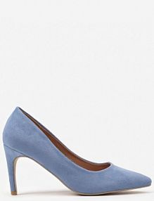 Jasnoniebieskie Casualowe szpilki Vices z Wkładką ze Skóry Naturalnej Cleinae Renee
