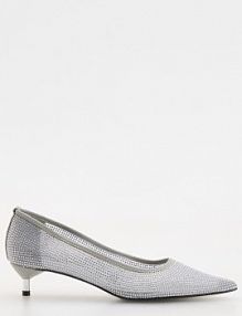 Czółenka na obcasie kitten Reserved szare 053CT-09X