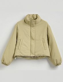 Kurtka bomber oversize z ociepleniem Reserved oliwkowa 7932B-81X