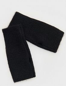 Mitenki z domieszką wełny Reserved czarne damskie 808BC-99X