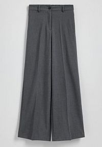 Luźne spodnie z kantem Reserved szare damskie 948BU-09M