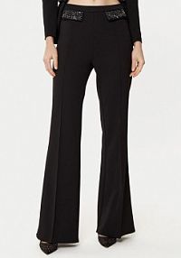Spodnie eleganckie Rinascimento czarne damskie Materiałowe