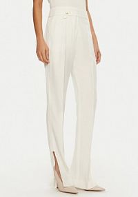 Spodnie eleganckie JACQUEMUS białe damskie Materiałowe
