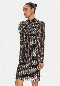 Sukienka koktajlowa YAS wielokolorowa 