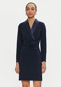 Sukienka koktajlowa Rinascimento granatowa 