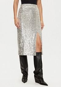 Spódnica ołówkowa Morgan srebrna 