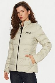 Kurtka puchowa KARL LAGERFELD beżowa damska 