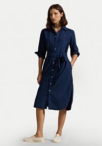 Sukienka Polo Ralph Lauren granatowa Koszulowa