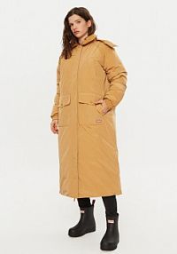 Kurtka przejściowa Hunter brązowa damska Płaszcz przejściowy HARW0014242  Regular Fit