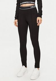 Legginsy KARL LAGERFELD czarne damskie 