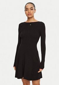 Sukienka dzianinowa Tommy Jeans czarna 