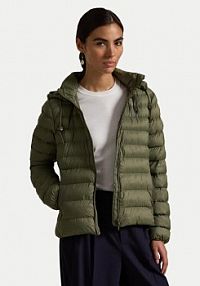 Kurtka puchowa Polo Ralph Lauren zielona damska Zimowa 211958932  Regular Fit