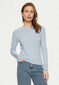 Bluzka Calvin Klein niebieska damska 