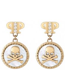 Kolczyki PHILIPP PLEIN złote Plein Mini Logo PJ2EA08EU