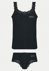 Piżama Guess czarna damska 